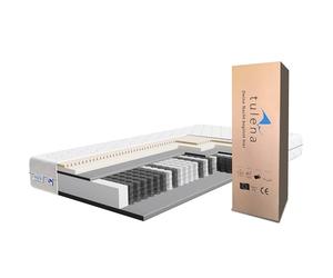 TULENA NOX Materasso singolo 80x200 cm con memory foam e lattice, Materassi a molle insacchettate H2 + H3 Comfort Plus, altezza 23 cm reversibile
