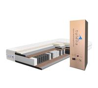 TULENA NOX Materasso una piazza e mezza 160x200 cm con memory foam e lattice, Materassi a molle insacchettate H4 + H5 Comfort Plus, 25 cm