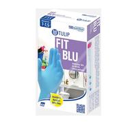 Tulip Guanti monouso in nitrile senza polvere Blu Taglia L – 100 pezzi