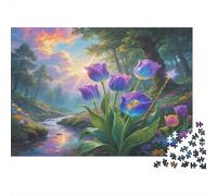 Tulip 1000 pezzi per donne e uomo Tulipani viola by Stream Gioco divertente e stimolante per famiglie Idea regalo 70x50cm/1000 pezzi