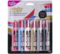 Tulip 17581- Set di colori metallizzati per tessuto, 6 x 37 ml