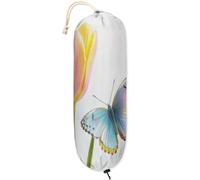 Tulip Butterfly - Porta sacchetti di plastica per dispensa da cucina, organizer per sacchetti della spesa, in plastica leggera, 1 confezione