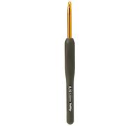 Tulip Crochet Hook, Alluminio, Black, Gold, One Size