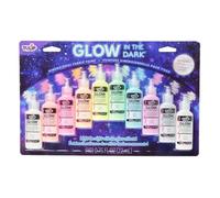 Tulip Dimensional - Vernice per tessuti, 10 colori, bagliore, 0,75 ml, 10 pezzi, permanente, lavabile, taglia unica