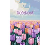 Tulip Dream Notebook: Pastel Pixel Garden: 6" x 9", tulip notebook, pastel flower journal, pixel art notebook, cute aesthetic diary, 120 Pages