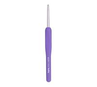 Tulip Etimo Murasaki Uncinetto - Uncinetto Ergonomico in Alluminio con Impugnatura Softgrip, Leggero e Punta Liscia per Tutti i Tipi di Filato, Manico Viola, 3.75mm - 1 Pezzo