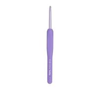 Tulip Etimo Murasaki Uncinetto - Uncinetto Ergonomico in Alluminio con Impugnatura Softgrip, Leggero e Punta Liscia per Tutti i Tipi di Filato, Manico Viola, 4.00mm - 1 Pezzo
