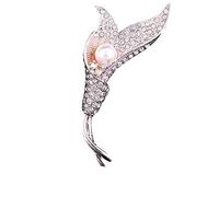 Tulip Faux Pearl Strass Spilla Pin Gioielli da Sposa Sciarpa Accessorio Bianco Molto Pratico e Popolare Convenient And Clever