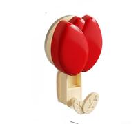 Tulip Gancio a ventosa da parete senza trapano, portaoggetti da appendere per asciugamano doccia, verde fresco da appendere per asciugamani da doccia, vestiti, borse (stella di Natale)