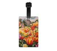 Tulip Garden Print - Etichette impermeabili per bagagli, navi da crociera, essenziali per viaggi, zaini e valigie