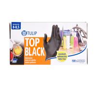 GUANTI MONOUSO NERI IN NITRILE SENZA POLVERE LATEX FREE 100 pezzi L box
