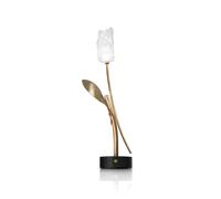 Tulip Lampada Portatile Trasparente/Base Nera