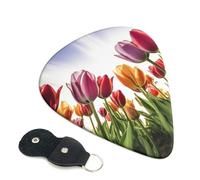 Tulip Scape - Set di 6 plettri per chitarra (0,46 mm/0,71 mm/0,96 mm), adatti per chitarra e ukulele