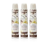 Tulipano Nero Deodorante Spray Coco Pure White 200 ml, 0% Sali di Alluminio, Sudore Controllato