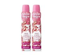 Tulipán Negro Gourmand Intensity Deodorante Spray 200ml X 2 (Fragola e Panna)