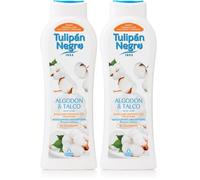 Tulipan nero, gel da bagno di cotone e Talco, idratazione e morbidezza, 720 ml (Confezione da 2)