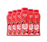Tulipan Nero Gel da bagno fragola e ciliegia, nutriente e idratante, Gel doccia con aroma dolce irresistibile, 650 ml (Confezione 6 unità)