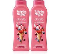 TULIPAN NERO, GEL DA BAGNO YOGURT E FRUTTA ROSSA 650ML (Confezione da 2)