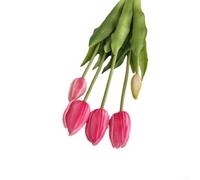 Tulipani artificiali a base di PE per l'uso in contesti decorativi sia formali che informali, tra cui appartamenti, condomini e spazi condivisi (rosa scuro)