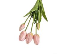 Tulipani artificiali realizzati in materiale PE resistente allo sbiadimento per un aspetto coerente in casa giardino ufficio e ospitalità ambiente decorativo (rosa poco profondo)
