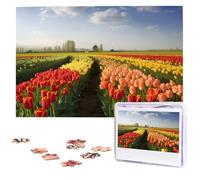 Tulipani Campo Jigsaw Puzzle 1000 Pezzi Puzzle in Legno Puzzle Immagine Personalizzata Puzzle Personalizzato Jigsaw Puzzle per Matrimonio Adulto