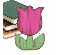 Tulipani decorativi, tulipani artificiali in legno, decorazione vintage per vassoio a gradini e ripiani, per centrotavola, mensola della finestra, scrivania, tavolo, mensola e scrivania