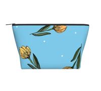 Tulipani gialli disegnati a mano, Borsa da toilette Borsa per trucco Borsa per cosmetici Borsa da toilette da viaggio portatile