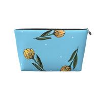 Tulipani gialli disegnati a mano, Borsa da toilette Borsa per trucco Borsa per cosmetici Borsa da toilette da viaggio portatile