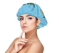 Tulipani gialli disegnati a mano,Cuffia da notte in raso per adulti - Cuffia da notte elastica per donna, copricapelli per la notte