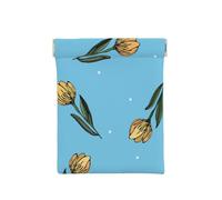 Tulipani gialli disegnati a mano, Spremere il portafoglio superiore da donna Borsa portaoggetti Piccola portamonete Portamonete