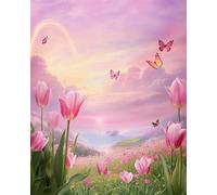 Tulipani rosa del paese delle meraviglie Puzzle di 500 Pezzi per Adulti, Alta Qualità puzzle adulti, Puzzles Classico Relax Giochi, Regalo Perfetto
