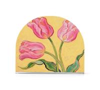 Tulipani rosa Pittura a olio Acrilico portatovaglioli per tavolo cucina portatovaglioli autoportanti per carta decorazioni per la casa tavolo cucina confezione da 2