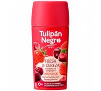 Tulipano Nero Deodorante Stick Fragola e Ciliegia 60 ml, Senza Sali di Alluminio, Sudore Controllato