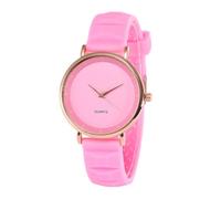 tulkdexi Orologio scolastico Studente Quarzo Quadrante Rotondo Cinturino in Silicone Regolabile Colore Candy Nessun Ritardo Controllo del Tempo Alta Precisione Signora Quotidiano, rosa, Stile del