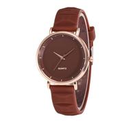 tulkdexi Orologio scolastico Studente Quarzo Quadrante Rotondo Cinturino in Silicone Regolabile Colore Candy Nessun Ritardo Controllo del Tempo Alta Precisione Signora Quotidiano, Marrone, Stile del