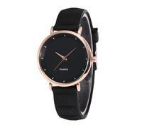 tulkdexi Orologio scolastico Studente Quarzo Quadrante Rotondo Cinturino in Silicone Regolabile Colore Candy Nessun Ritardo Controllo del Tempo Alta Precisione Signora Quotidiano, Nero , Stile del