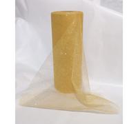 Tulle glitter larghezza 25 cm bobina rotolo da 50 metri | oro glitter FCA-GLIT2