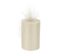 Tulle Rotoli Tessuto Rocchetti 6" 100 Iarde Crema Bianco per Decorazione