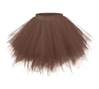 Tulle Skirt Women's Short Skirt Damen Waist Tutu Skirt Tulle Puffy Tutu Skirt sottoveste 50s Peticoat Gonna corta in tulle da donna, c, Waist 60-80 cm