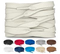 TULMERO SULPO 2 paia di lacci piatti da 8mm per scarpe, beige., 90 cm - 2 Paare