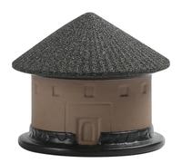 Tulou House Tea Pet con scolapiatti per tè, marrone e nero, design 2 in 1, 9 x 7,8 cm
