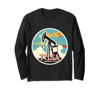 Tulsa Oklahoma Ok Oil Capital Tee Orgoglioso Heritage City Spirit Maglia a Manica
