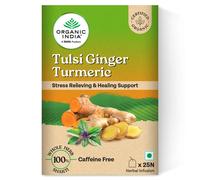 Tulsi Curcuma Ginger Tea, Organic India 25 Infusion Tea Bag Holy Basil...