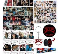 Tulufanskrr Stray Kids - Set regalo per fan di ATE, per Stay, ATE Merch, Kpop Stray Kids Merchandise Portachiavi LOMO Card Cordino trasparente