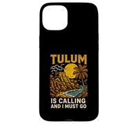 Tulum Is Calling I Must Go Vintage Donna Beach Life Custodia per iPhone 15 Plus