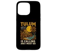 Tulum Is Calling I Must Go Vintage Donna Beach Life Custodia per iPhone 15 Pro Max