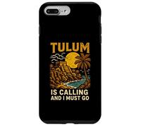 Tulum Is Calling I Must Go Vintage Donna Beach Life Custodia per iPhone 7 Plus/8 Plus