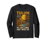 Tulum Is Calling I Must Go Vintage Donna Beach Life Maglia a Manica