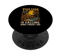 Tulum Is Calling I Must Go Vintage Donna Beach Life PopSockets PopGrip Adesivo