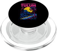 Tulum Mexico Saluti da Tulum Vintage Donna Beach Life PopSockets PopGrip per MagSafe